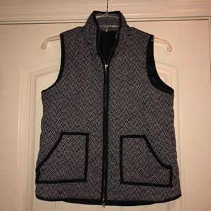 Black/white quilted Vest